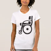 車椅子のアイコン 女性用Tシャツ Tシャツ (正面)