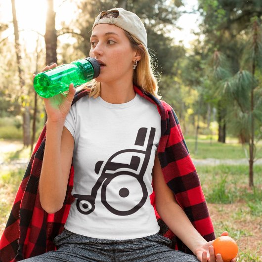 車椅子のアイコン 女性用Tシャツ Tシャツ