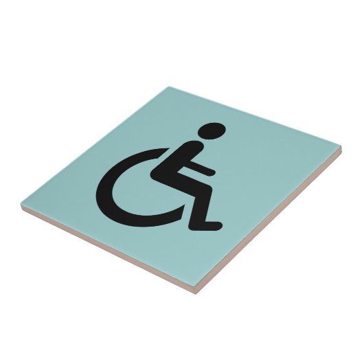 車椅子のアクセス-ハンディキャップの椅子の記号 タイル (側面)