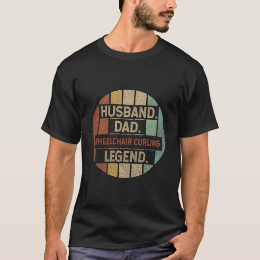車椅子のカーリング伝説 夫であり父 Tシャツ (正面)