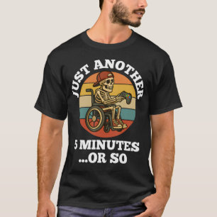 車椅子のゲーマー スケルトン 冗談 障害 ハンデ Tシャツ