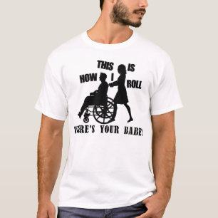 車椅子のスタッド Tシャツ