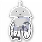 車椅子のミア ステッカー シール (正面)
