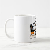 車椅子の人。病院/老人ホーム コーヒーマグカップ (左)