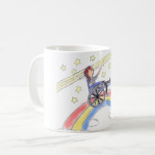 車椅子の夢-虹上の… コーヒーマグカップ (正面左)