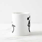 車椅子の大酒飲みの車椅子 コーヒーマグカップ (中央)