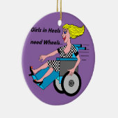 車椅子の女の子インヒール セラミックオーナメント (右)