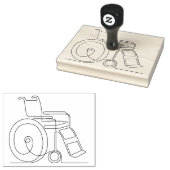 車椅子の構造 ラバースタンプ (押印)