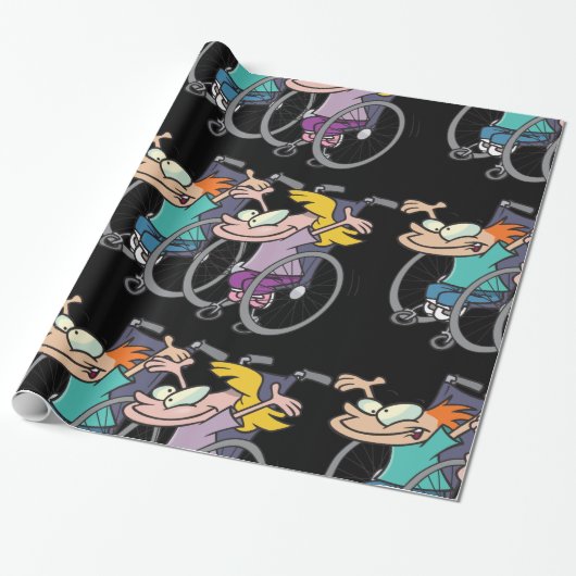 車椅子の競争の包装紙 ラッピングペーパー (アンロールド)