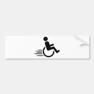 車椅子の競争 バンパーステッカー