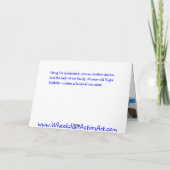 車椅子の行為の芸術大きいNotecards カード (裏面)