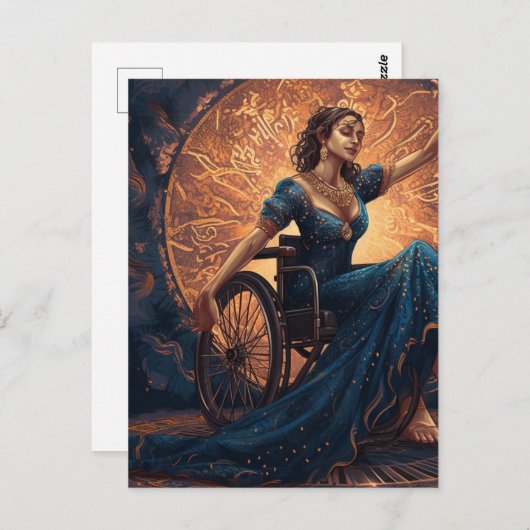車椅子の踊りの人 ポストカード (正面/裏面)