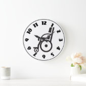 車椅子アイコン時計 ラージ壁時計 (ホーム)