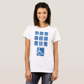 車椅子アクセシビリティサイン Tシャツ (正面フル)