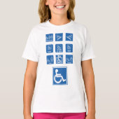 車椅子アクセシビリティサイン Tシャツ (正面)