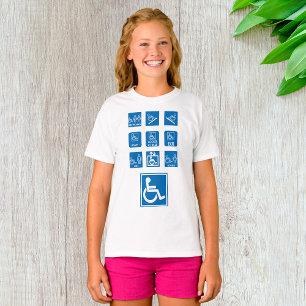 車椅子アクセシビリティサイン Tシャツ
