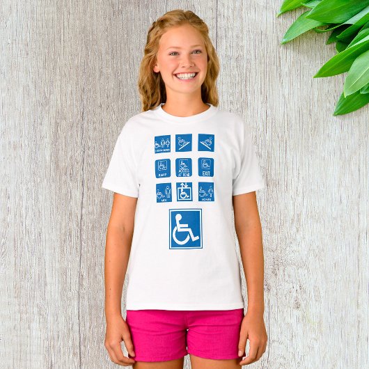 車椅子アクセシビリティサイン Tシャツ