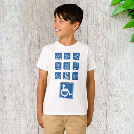 車椅子アクセシビリティサイン Tシャツ