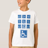 車椅子アクセシビリティサイン Tシャツ (正面)