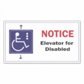 車椅子シール記号用エレベーター シール (正面)