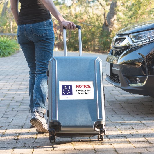 車椅子シール記号用エレベーター シール (スーツケースインサイチュ)