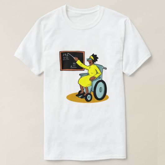 車椅子用先生 Tシャツ (デザイン正面)