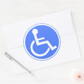 車椅子駐車ゾーン ラウンドシール (封筒)