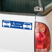 車椅子駐車場 バンパーステッカー (トラック上)