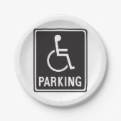 車椅子駐車記号 ペーパープレート (正面)