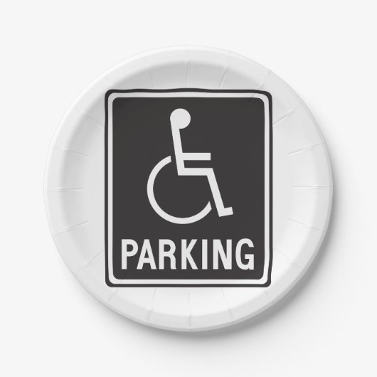 車椅子駐車記号 ペーパープレート (正面)