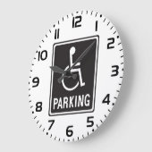 車椅子駐車記号 ラージ壁時計 (傾斜)