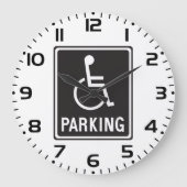 車椅子駐車記号 ラージ壁時計 (正面)