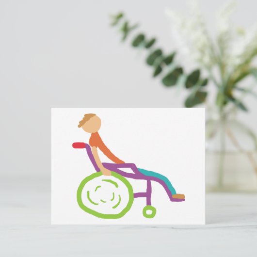 車椅子 ポストカード (スタンド正面)