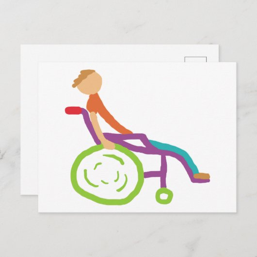車椅子 ポストカード (正面/裏面)