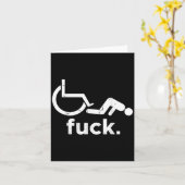 車椅子 ユーモア 障害 面白い ミーム - 車椅子 カード (黄色い花)