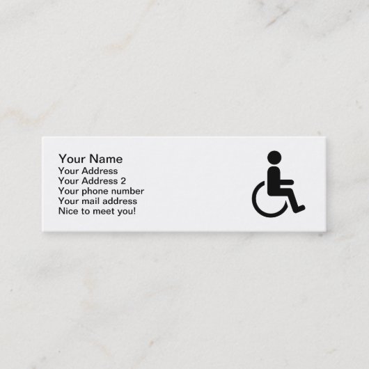 車椅子handicapedアイコン スキニー名刺 (正面)