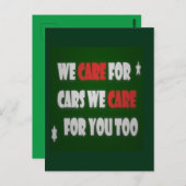 車気にのポスター ポストカード (正面/裏面)