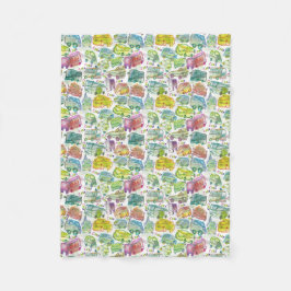 車熱狂する子の毛布 フリースブランケット