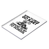 車生まれで行くカート | Racing Motorsport Gift ノートブック (左側)