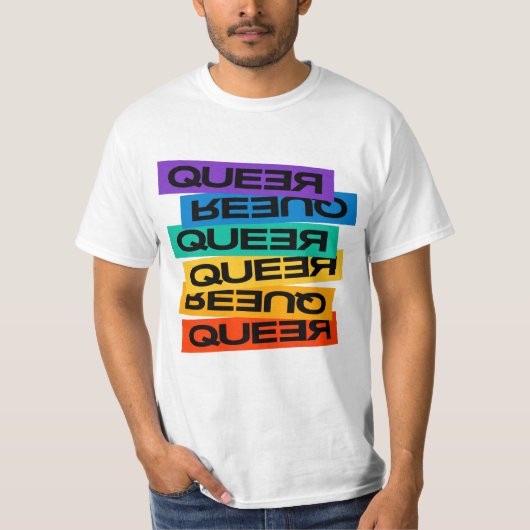 車用マグネット。LGBTプライド。クィア。 Tシャツ (正面)