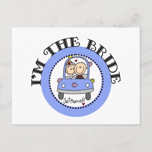 車結婚の花嫁 ポストカード (正面)