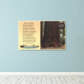 車線のビューRedwoodフラット キャンバスプリント (インサイチュ (ウッドフロア))