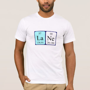 車線の周期表の名前のワイシャツ Tシャツ