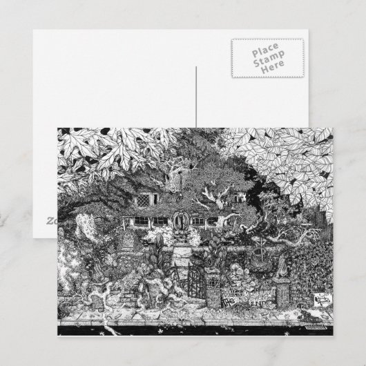 車線の端にある家 ポストカード (正面/裏面)