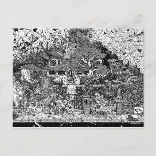 車線の端にある家 ポストカード (正面)