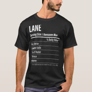 車線配給サイズ栄養ラベルカロリー Tシャツ