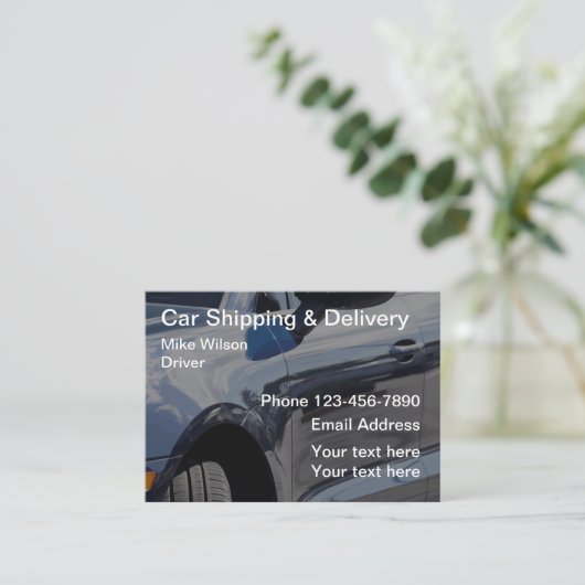 車船積み及び配達 名刺 (スタンド正面)