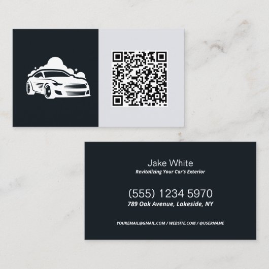 車詳細カスタムQR 名刺 (正面/裏面)