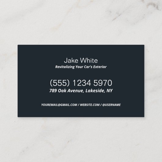 車詳細カスタムQR 名刺 (裏面)