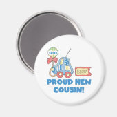 車誇りを持ったの新しいいとこは男の子だ マグネット (正面/裏面)